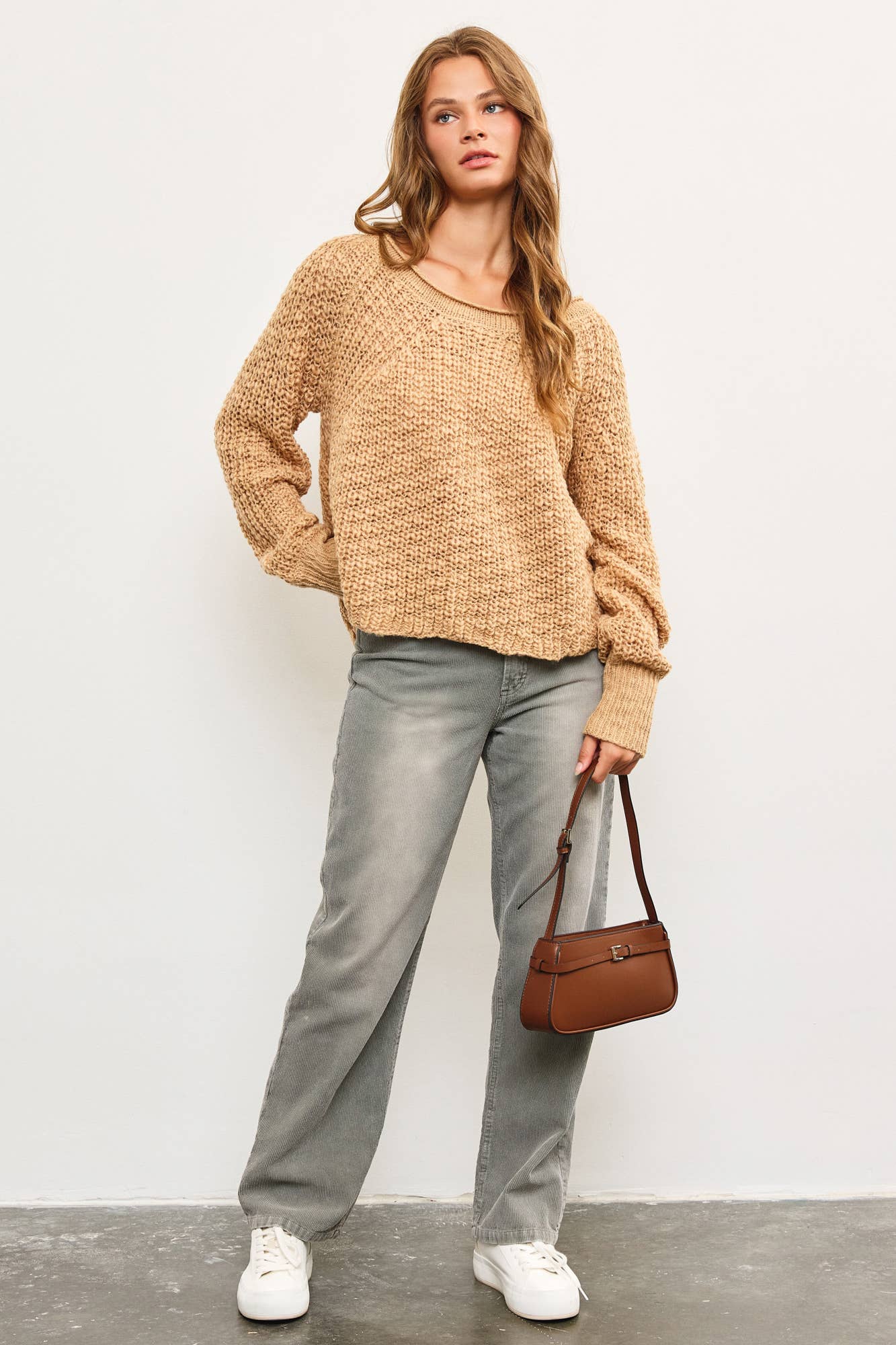 Nova Chunky Raglan Nude Sweater