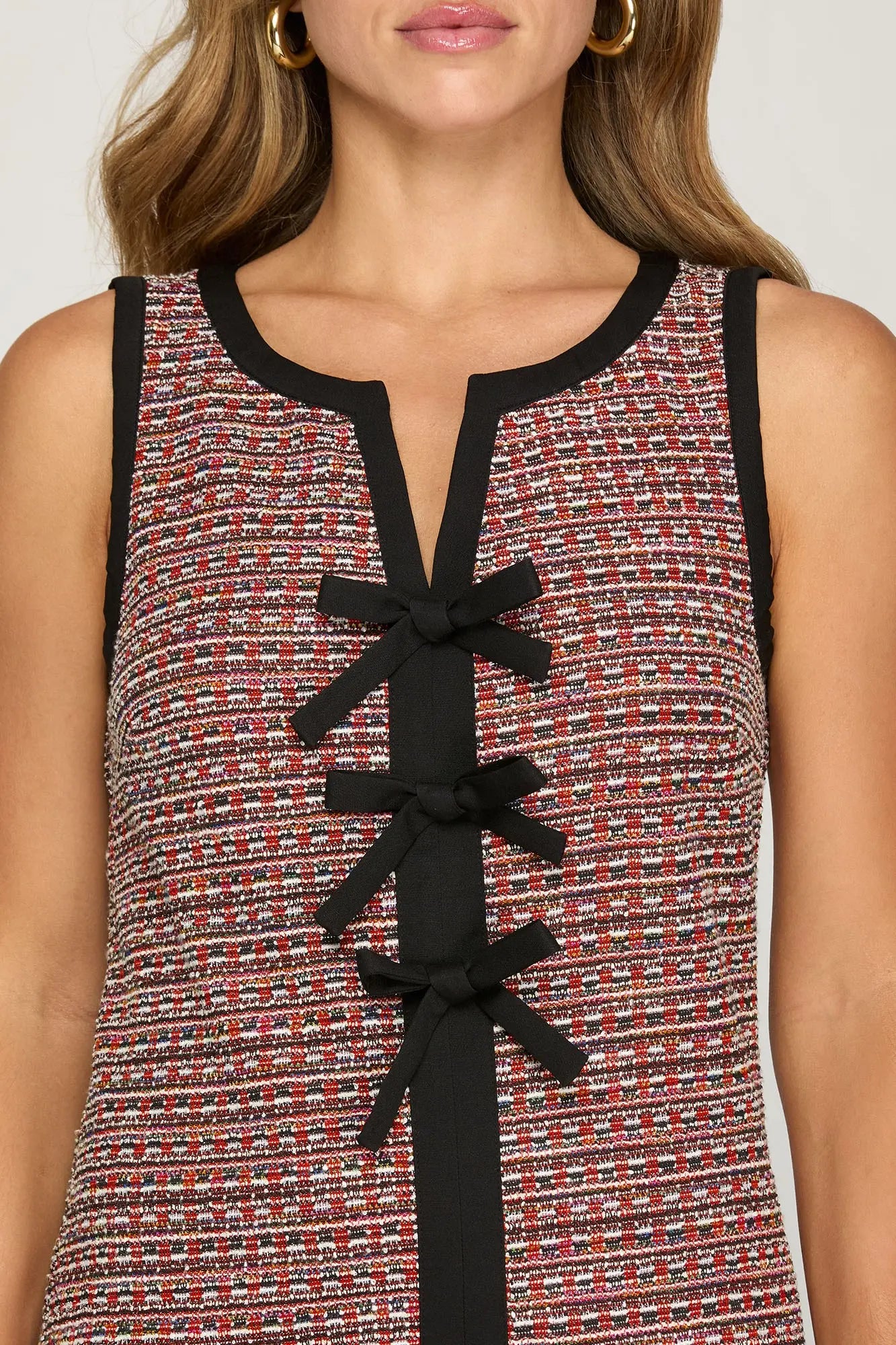 Rain Woven Decade Red Mini Dress