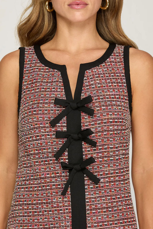 Rain Woven Decade Red Mini Dress