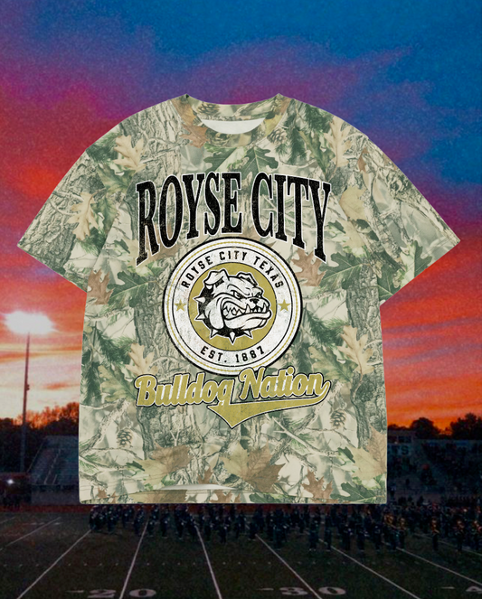 **PREORDER** Adult Vintage Badge Royse City Bulldogs Oversized Tee