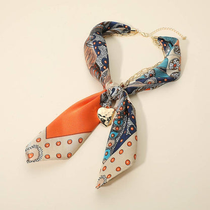 Cameron Scarf Heart Pendant Necklace