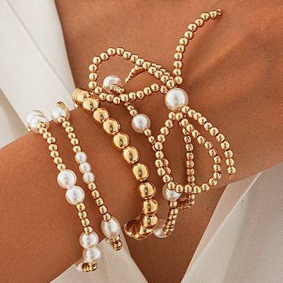 Constance Bow Pearl Set of Bracelets