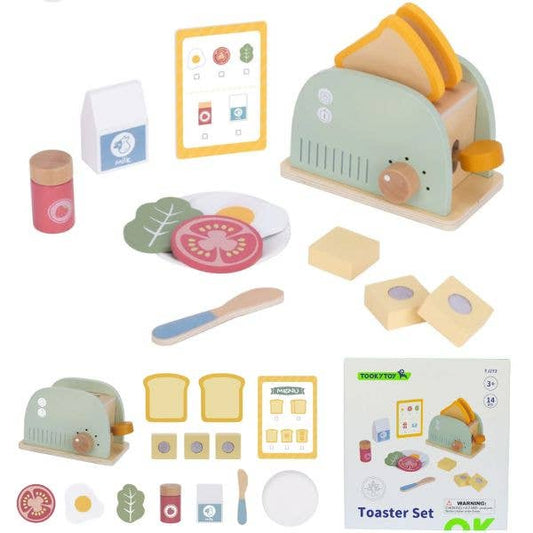 Toddler Wooden Toaster Set