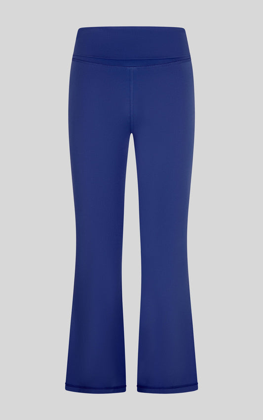 Girls Softlux Foldover Flared Navy Athletic Pants