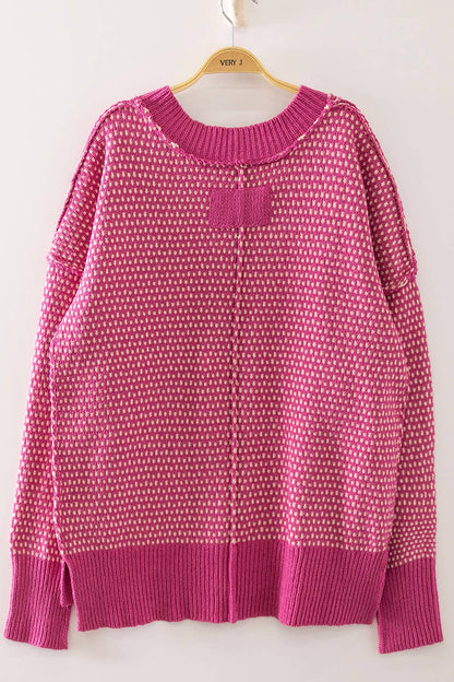Valencia Chenille V neck Dash Sweater