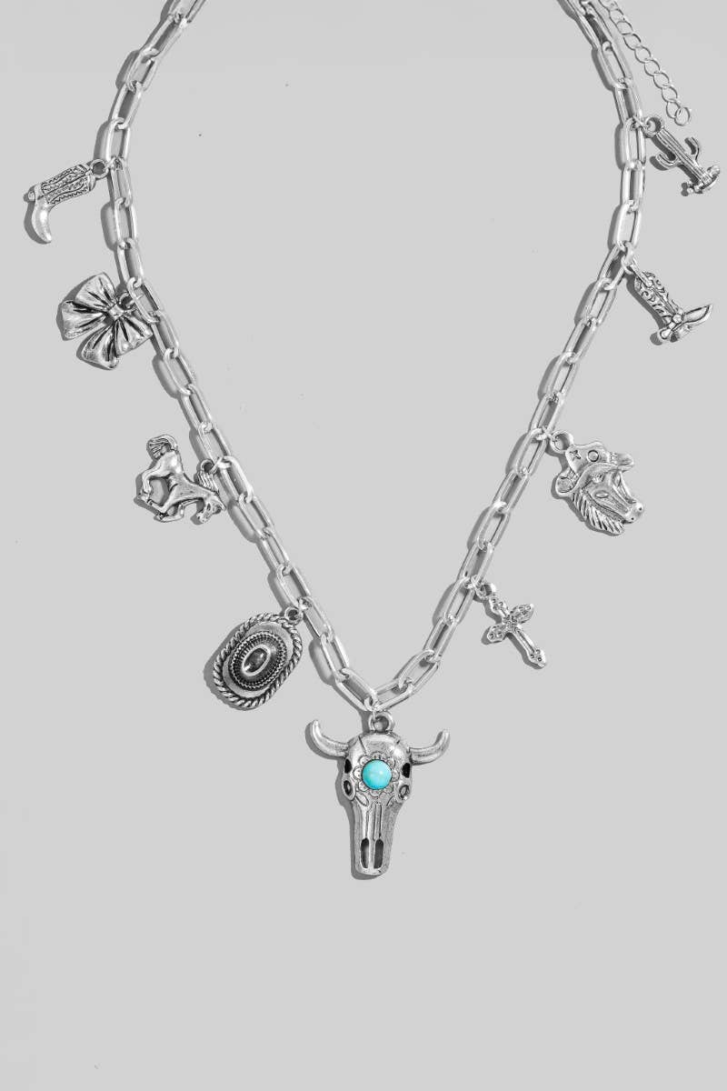 Laramie Steer Charm Necklace