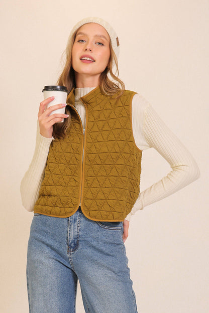 Textured Quilted Vest