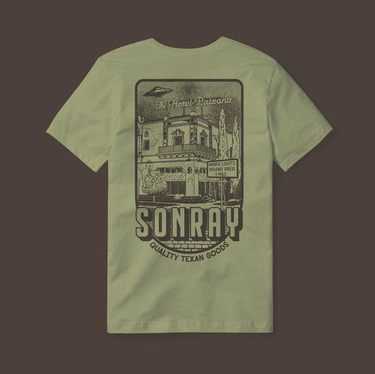 Adult SonRay Marfa Hotel Sage Tee