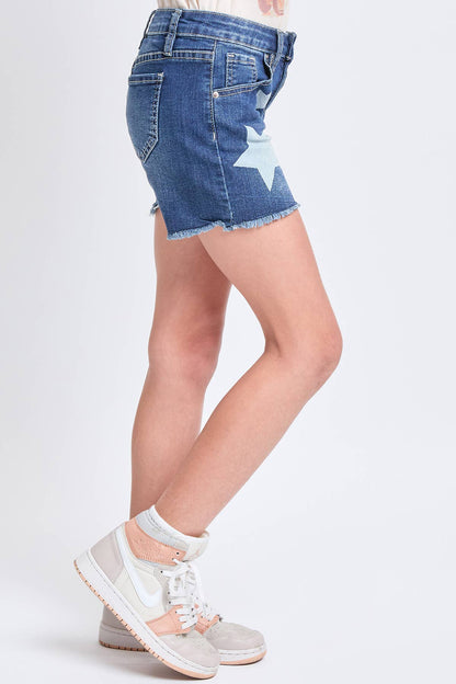 Girls YMI Star Denim Shorts