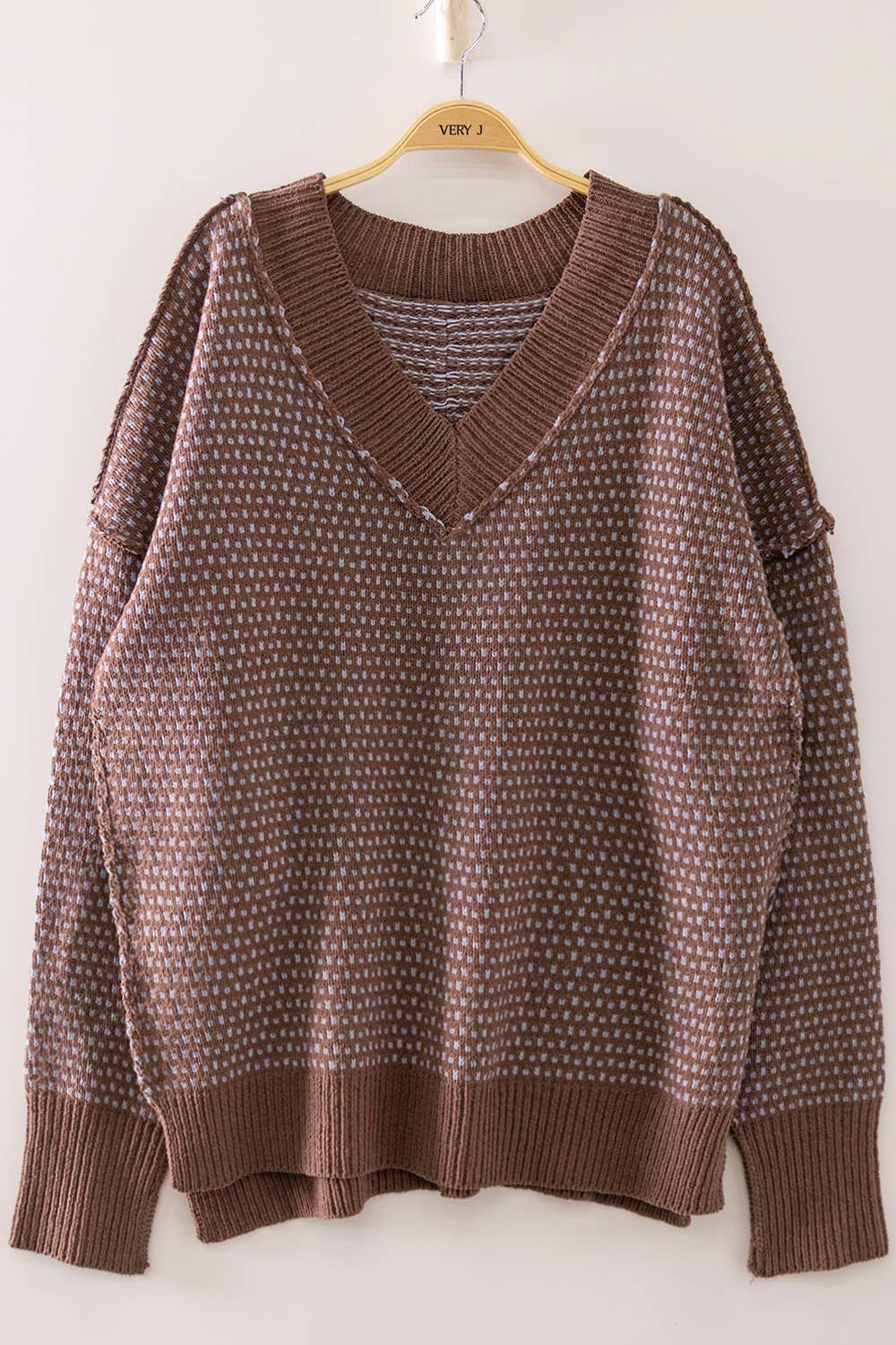 Valencia Chenille V neck Dash Sweater