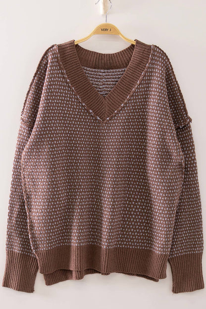 Valencia Chenille V neck Dash Sweater