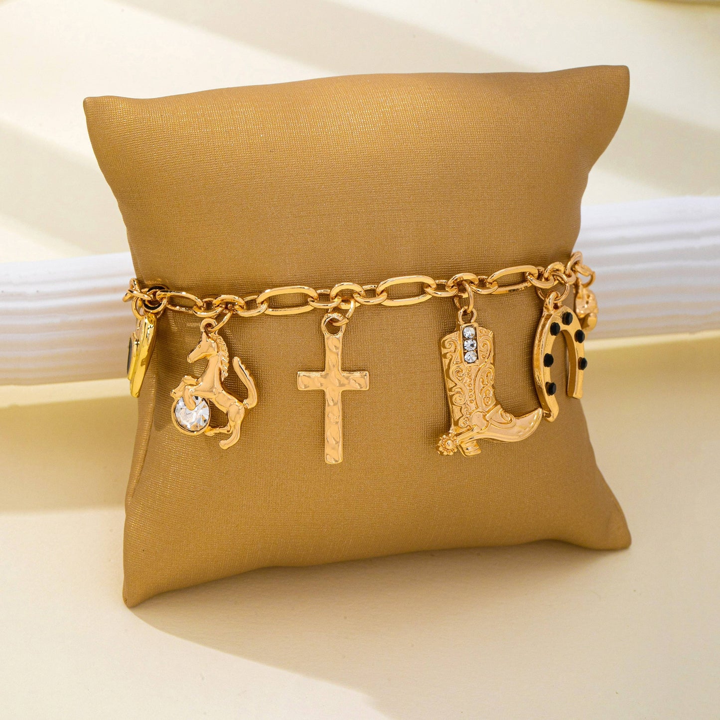 Nevada Western Gold Charm Bracelet