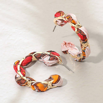 Rosalind Scarf Chain Hoops