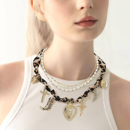 Charlee Leopard Charm Necklace