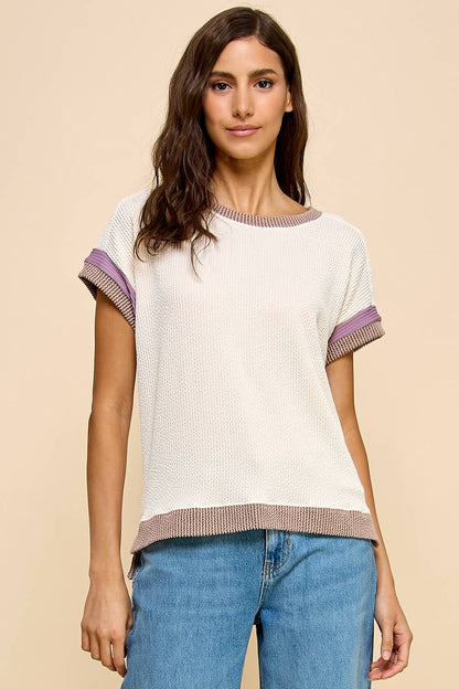 Alston Ribbed Contrast Tee