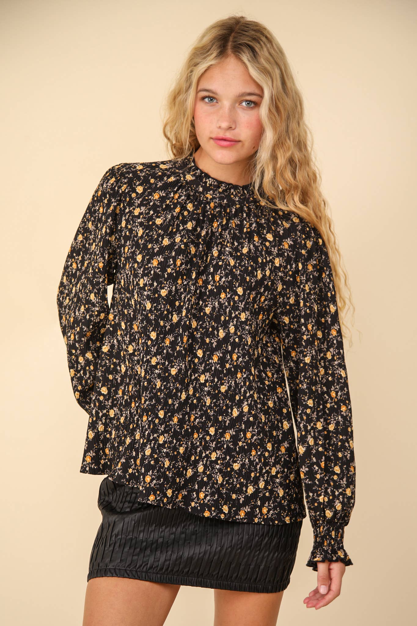 Ferry Dainty Floral Crinkle Blouse