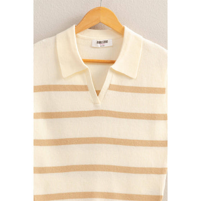 Madison Striped Collared Top