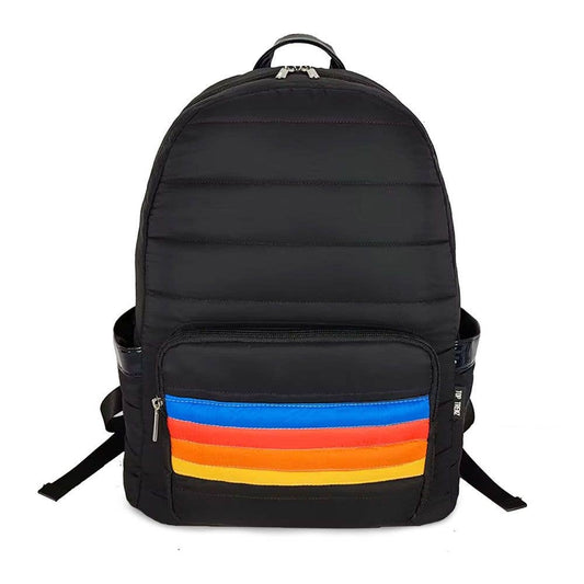 Kids Retro Black Puffer Backpack