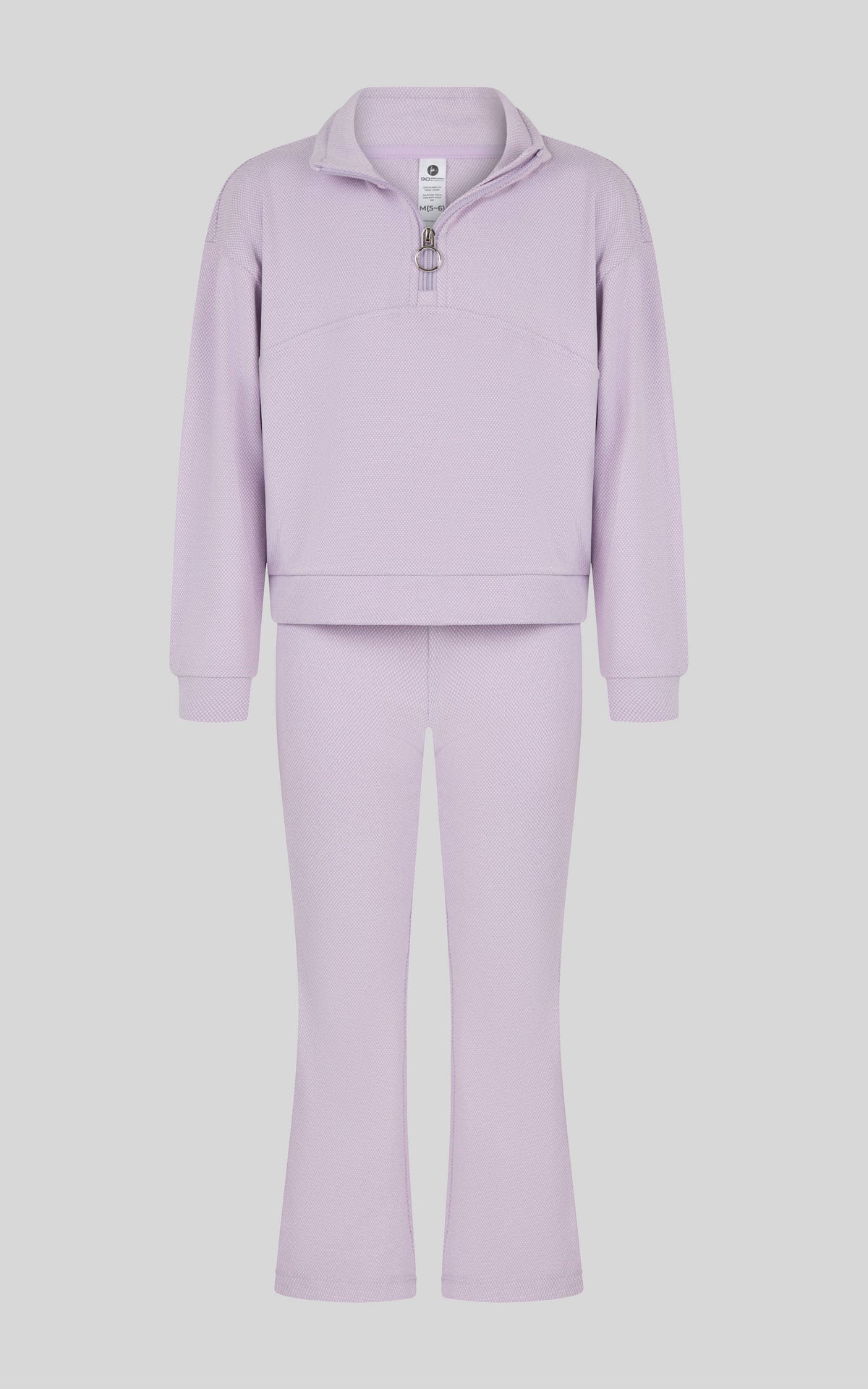 Toddler Girls Half Zip Pullover Lavendar Pant Set