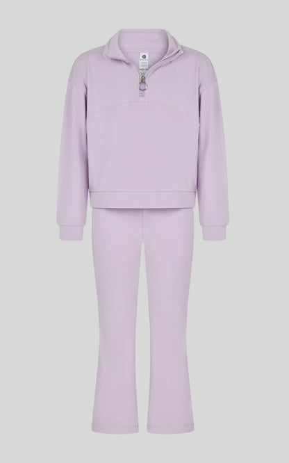Toddler Girls Half Zip Pullover Lavendar Pant Set