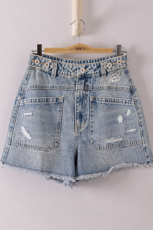 Very Bristol Acid Wash Jean Shorts