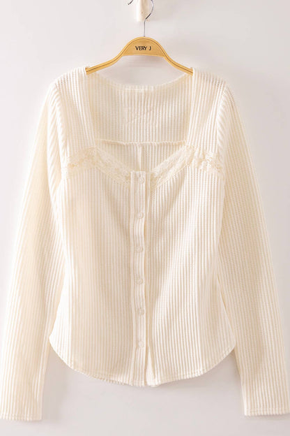 Ingrid Sweetheart Buttondown Top