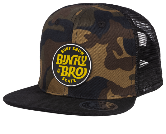Boys Binky Bro Flat Top Camo Hat