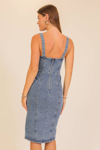 Eloise Blue Denim Dress