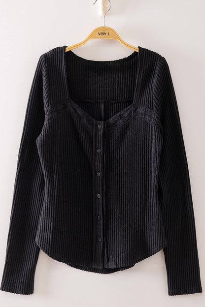 Ingrid Sweetheart Buttondown Top