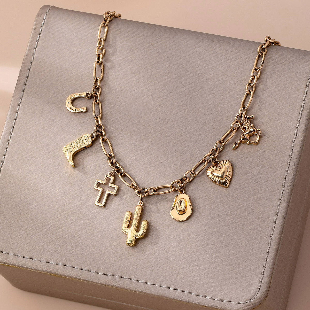 Nevada Cactus Charm Necklace