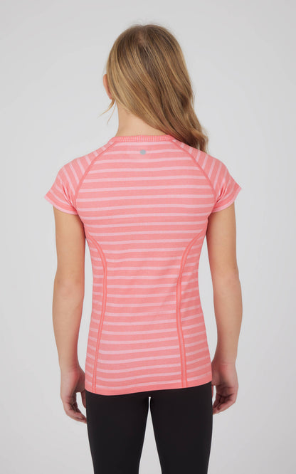 Girls Athletic Striped Tee