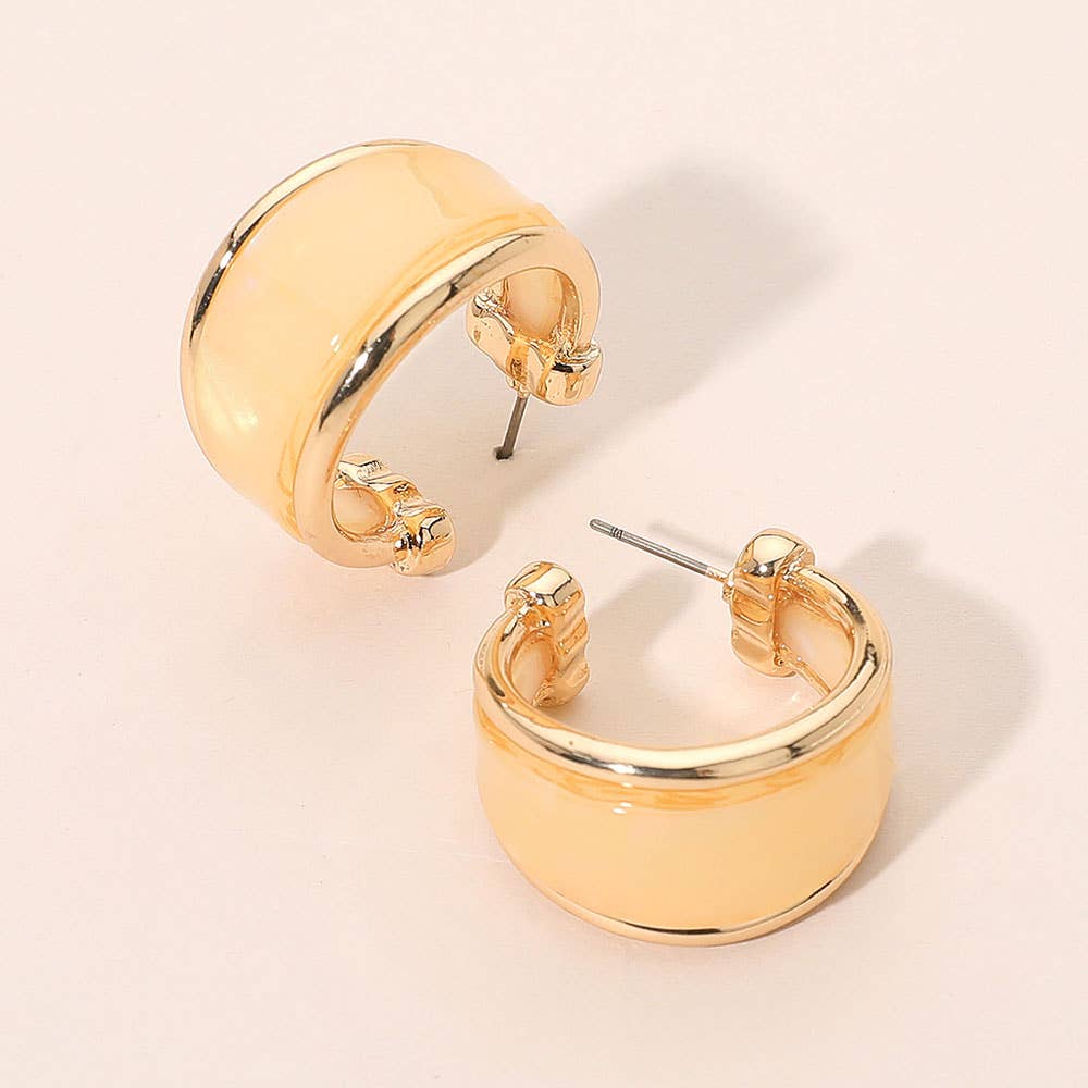 Darla Marbled Resin Hoop Earrings