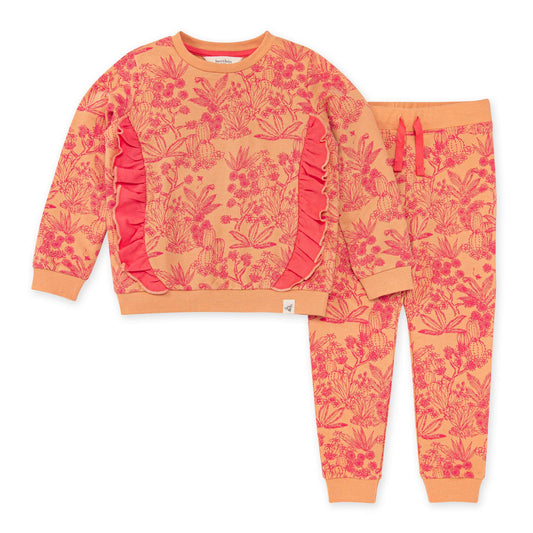 Burt's Bees Girls Cali Woods Crewneck & Jogger Set