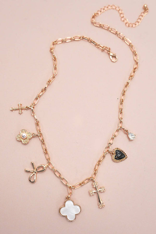 Constance Quatrefoil Charm Necklace