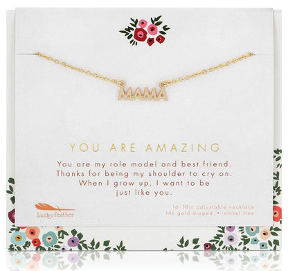 You Are Amazing Mama Necklace with Card & Envelope