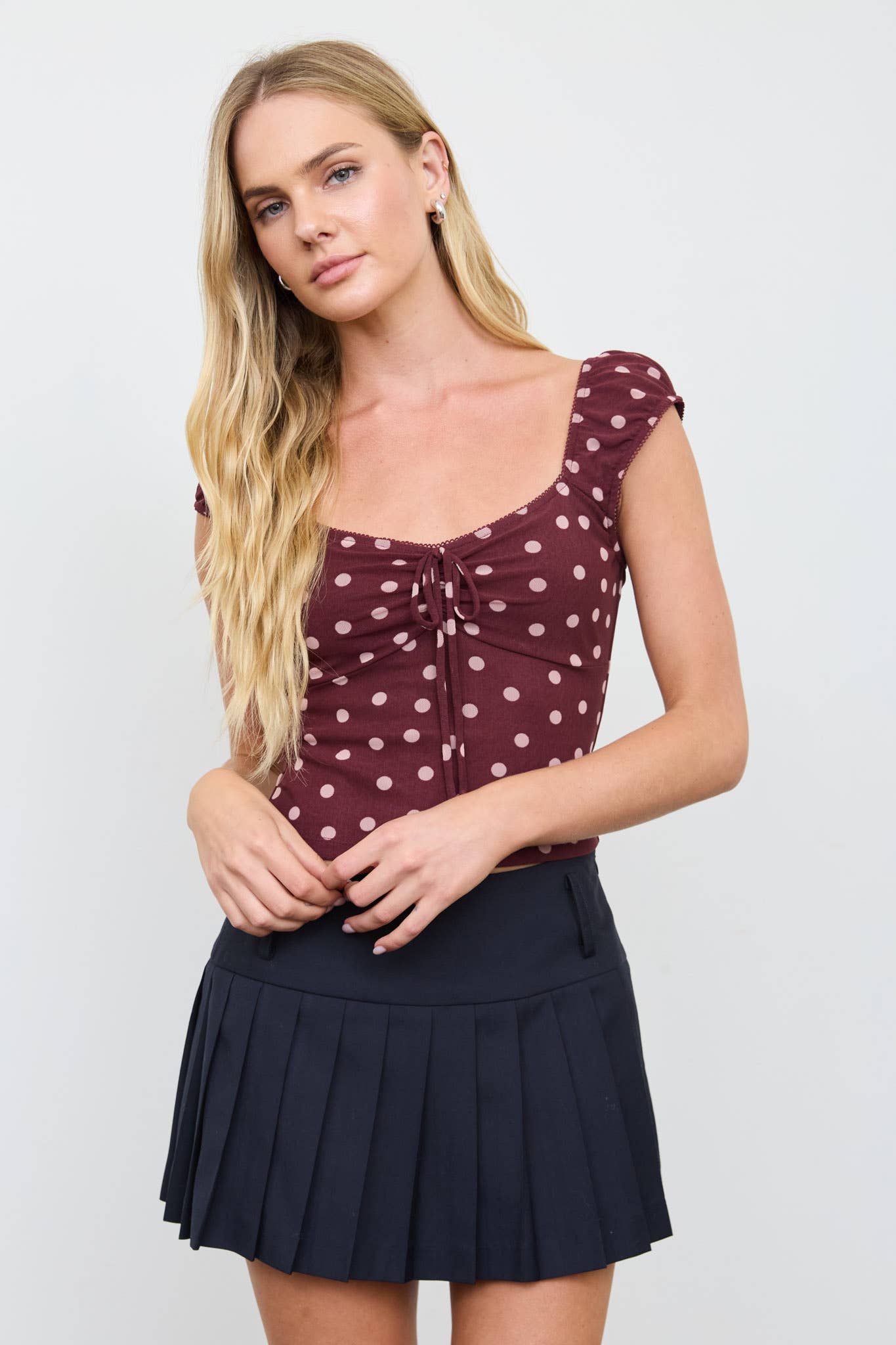 Sadie Sweetheart Polka Dot Top
