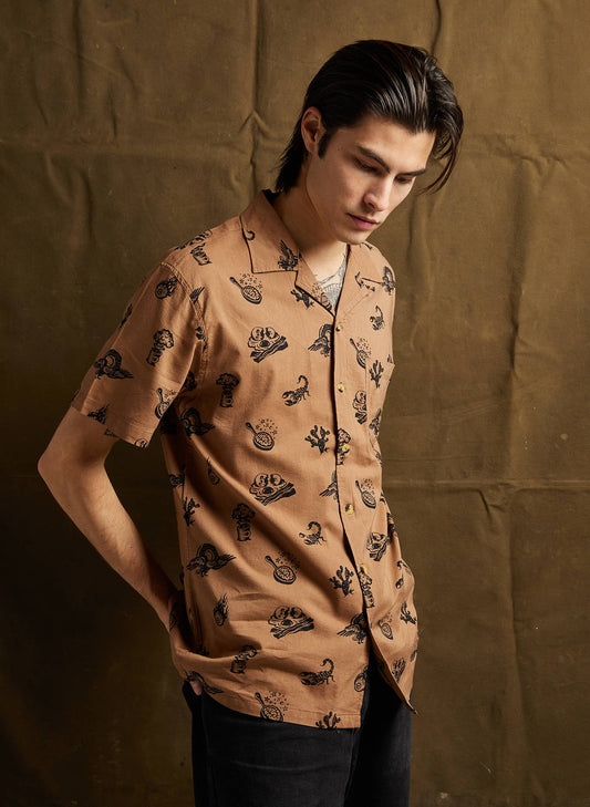 Mens Silverfall Brain Fried Desert Buttondown Shirt