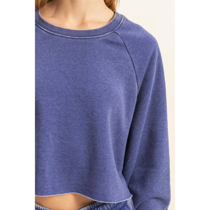 Bianca Mineral Cropped Sweatshirt