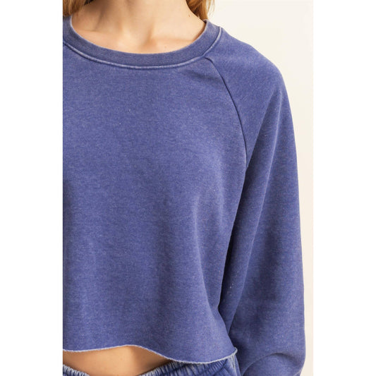 Bianca Mineral Cropped Sweatshirt