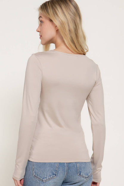 Lennon Square Neck Longsleeve Top