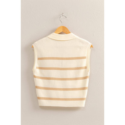 Madison Striped Collared Top