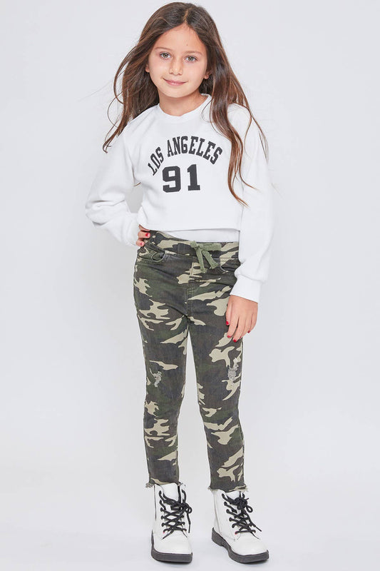 Toddler Girl Twill Pull On Skinny Camo Jean