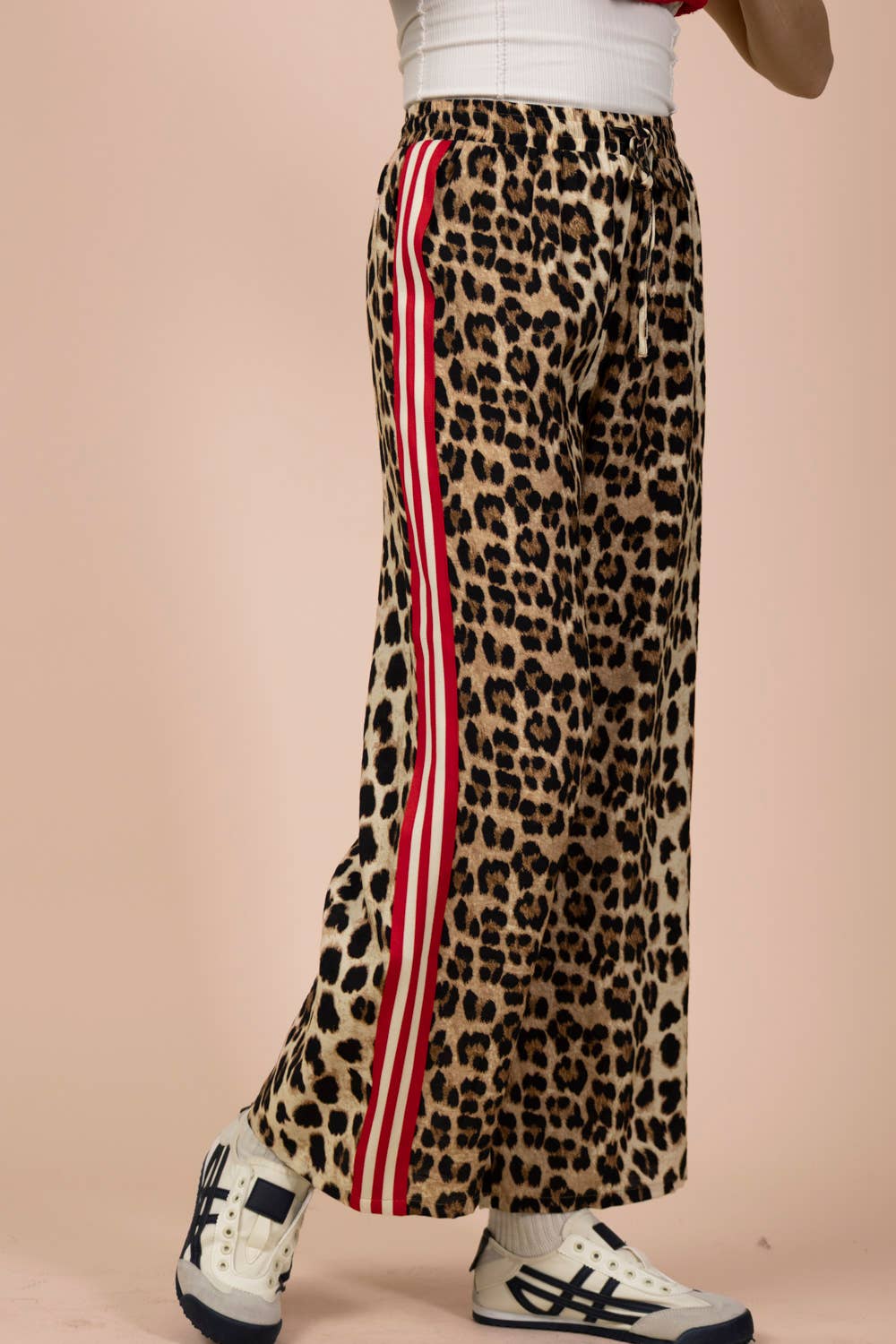 Harley Leopard Red Stripe Pants