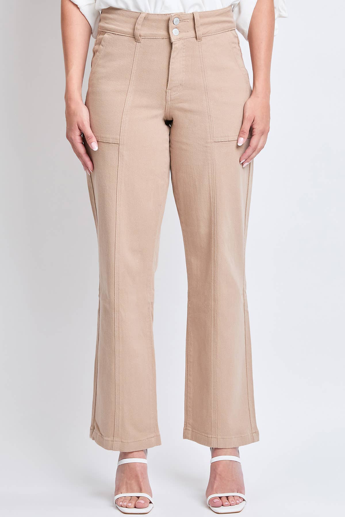 YMI Royalty Missy Khaki Wide Leg Jean