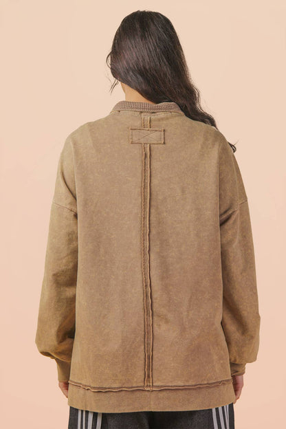 Runa Mineral Button Top