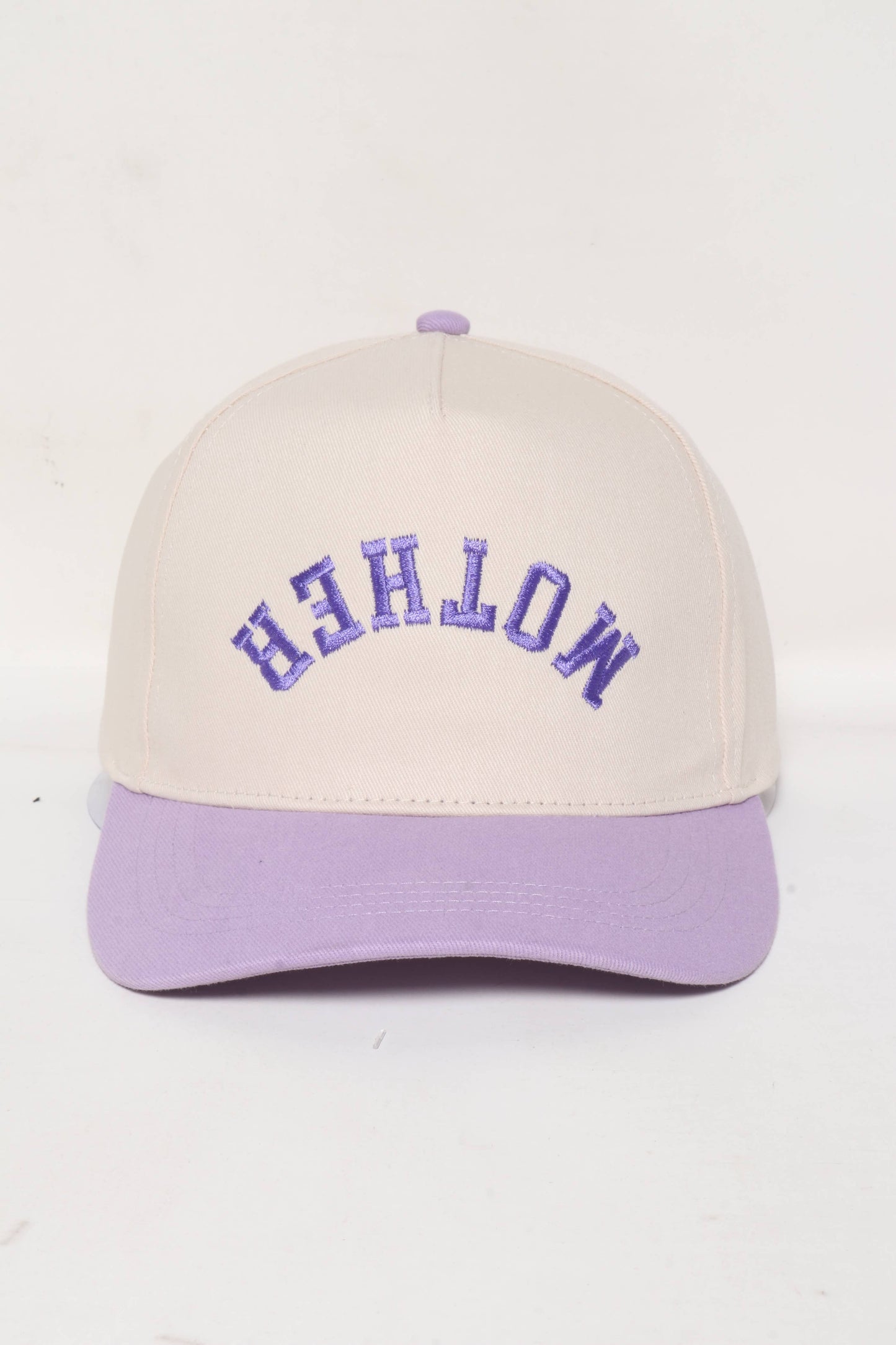 Mother Upside Down Embroidered Lavendar Hat