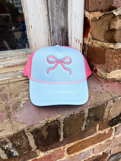 Ribbon Bow Foam Trucker Hat