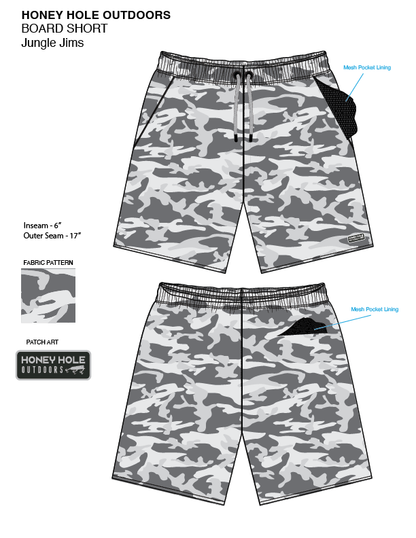 Mens Honey Hole Weekender Fog Fight Shorts