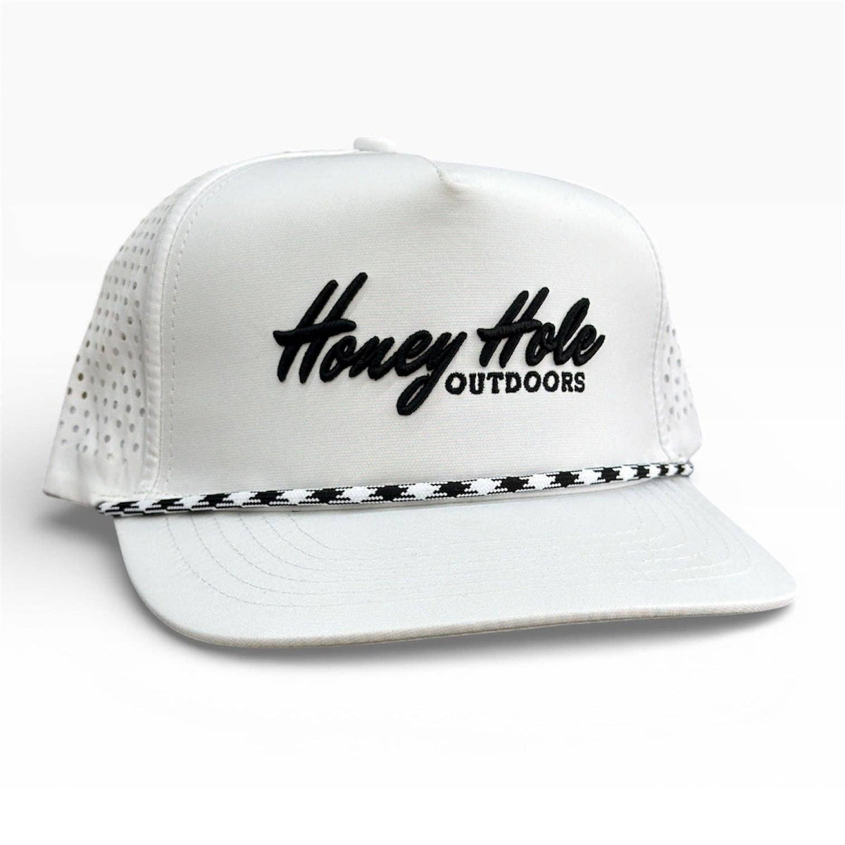 Mens Honey Hole Heritage White Performance Rope Hat