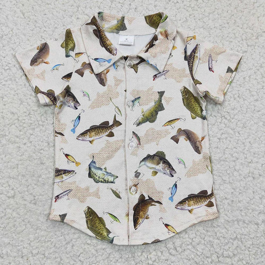 Boys Fish Buttondown Shirt